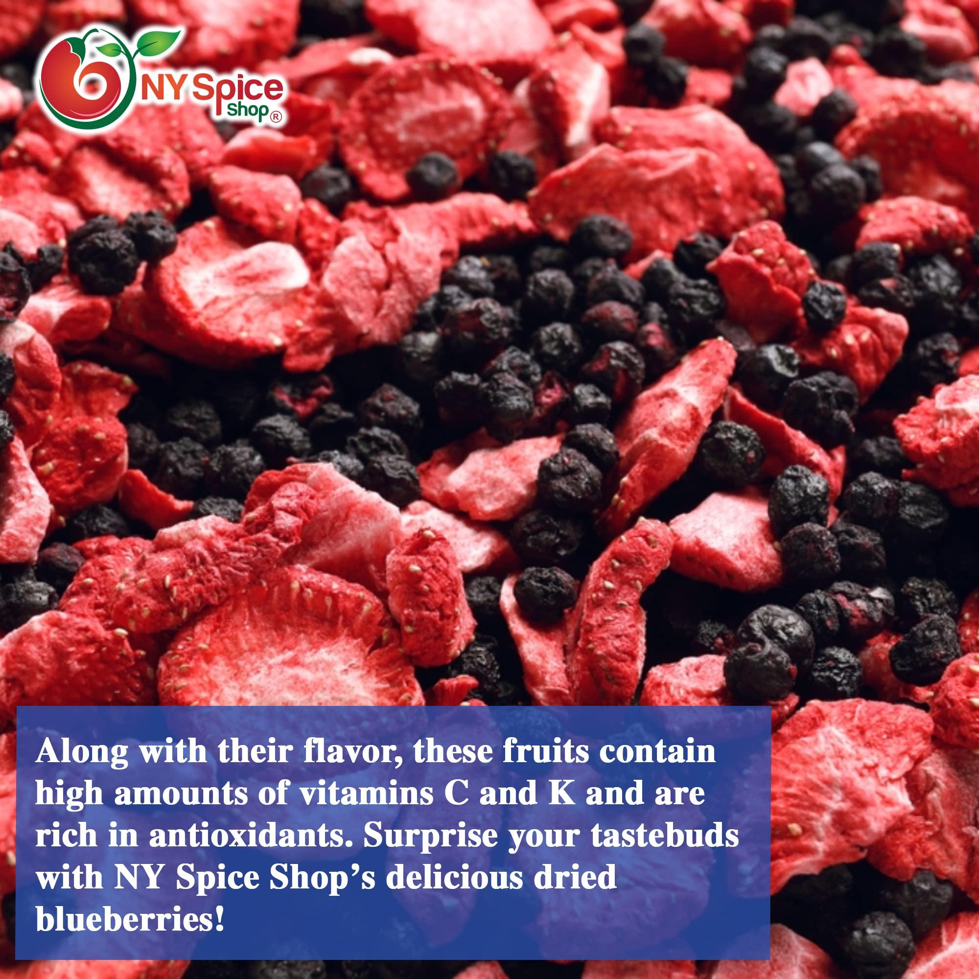 NY Spice Shop NY SPICE SHOP Whole Dried Blueberries - 48 Ounces Dried Blueberries - Blue Berries Fruit - Dehydrated Blueberries Fresh Dried Blueberries Bulk, Blueberry Raisins - Dry Fruits, Dried Blueberries,