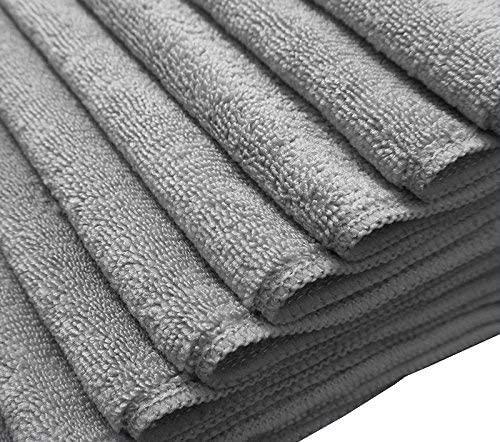 Direct Mop Sales, Inc. Direct Mop Sales, Inc. Professional 16x16 Inch Microfiber Cleaning Cloths - Gray Pack of 12-300 GSM Terry Cloth - Ideal for Dusting and General Cleaning