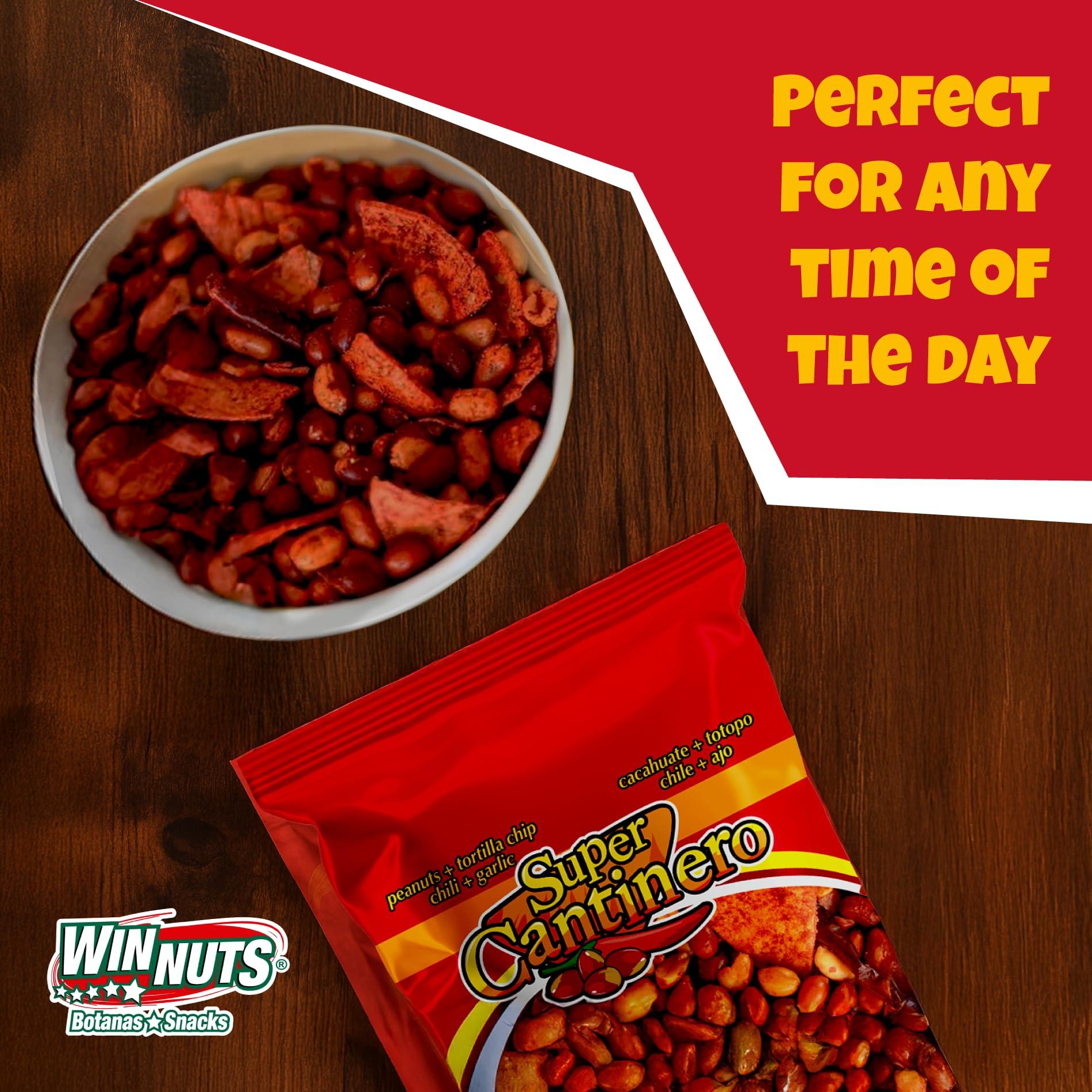 WINNUTS Winnuts Botanas Snacks, Cacahuate Super Cantinero, 5 oz Bags (5 Pack)