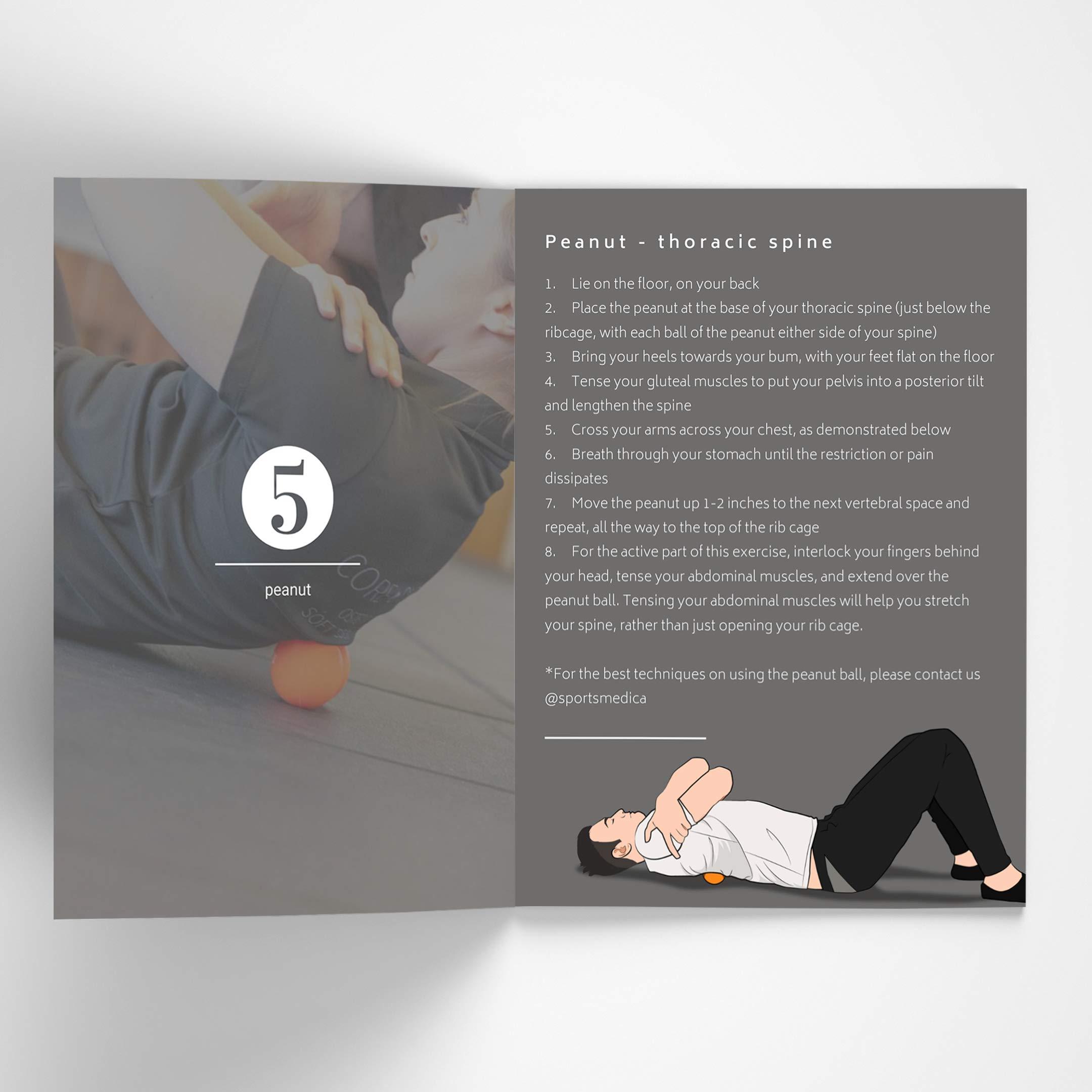 Sports Medica Peanut Massage Ball - Double Lacrosse Ball Massage Ball Therapy | Trigger Point Deep Tissue Exercise | Back Muscle Foam Roller for Myofascial Release | Suboccipital Spine Device - Pressure Point Ball