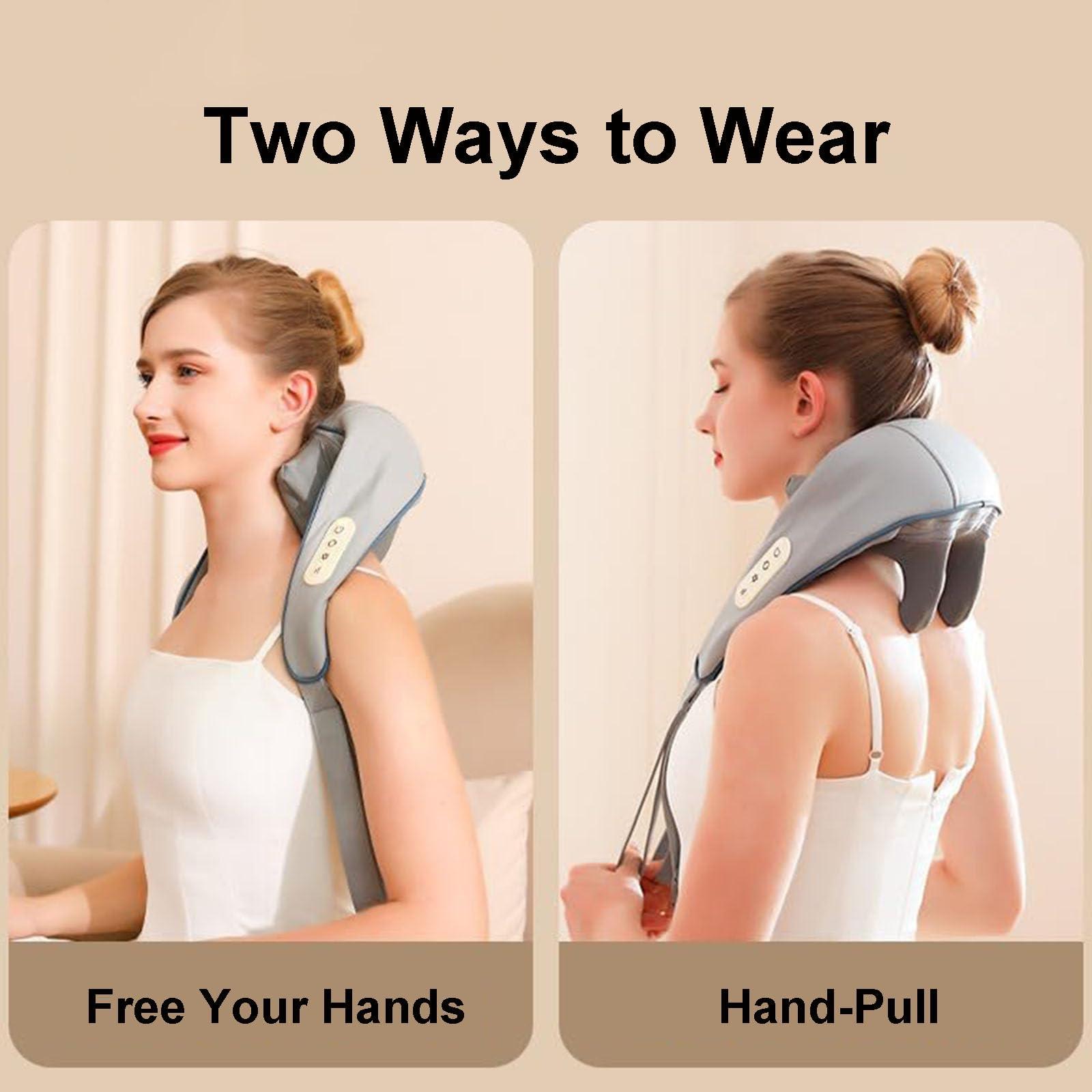 NineLife Basics Spark Therma Touch Massager, Spark Imagine Neck Massager for Pain Relief Deep Tissue, Veeloza Neck and Shoulder Massager with Heat (Gray)