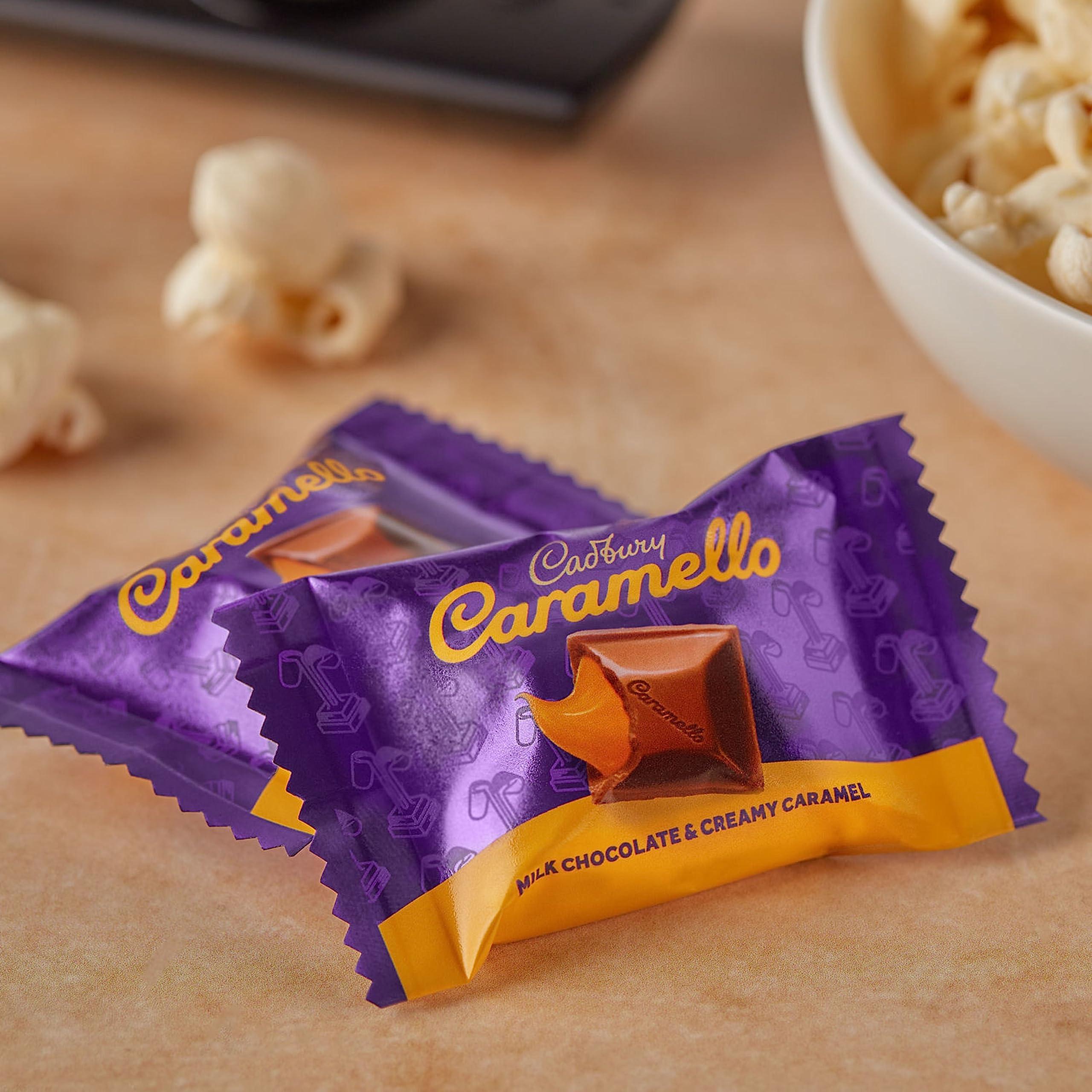 HERSHEY'S CADBURY CARAMELLO Miniatures Milk Chocolate Caramel Candy Share Pack, 8 oz