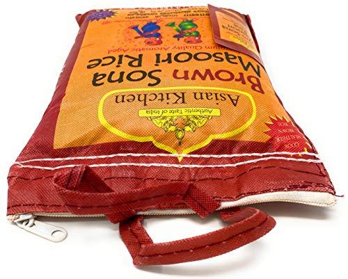 Asian Kitchen Asian Kitchen Brown Sona Masoori Aged Rice 4-Pound Bag, 4lbs (1.81kg) Short Grain Rice ~ All Natural | Gluten Friendly | Vegan | Indian Origin | Export Quality