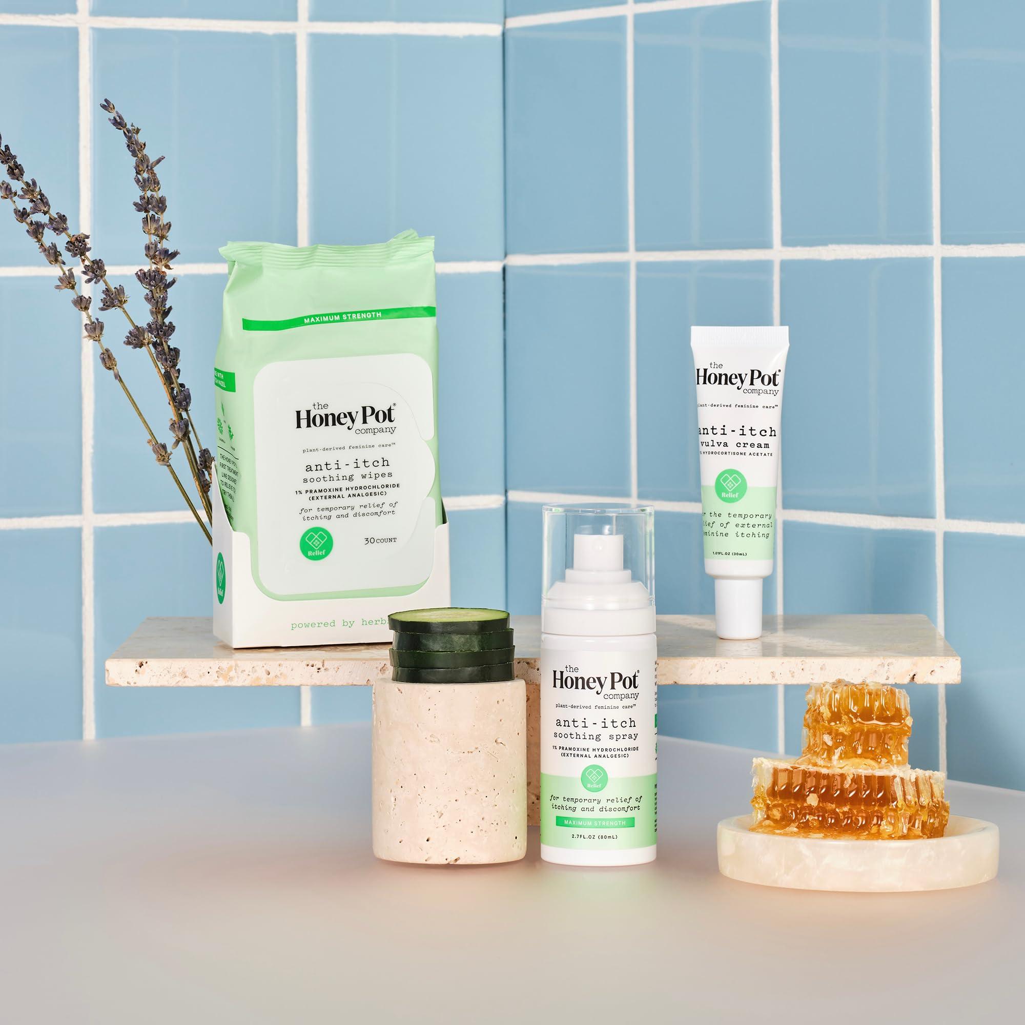The Honey Pot Company The Honey Pot Company - Feminine Wash & Feminine Wipe Bundle - Includes Ph Balance Feminine Wash and Wipes for Women - Herbal Infused Feminine Care Products - Anti-Itch