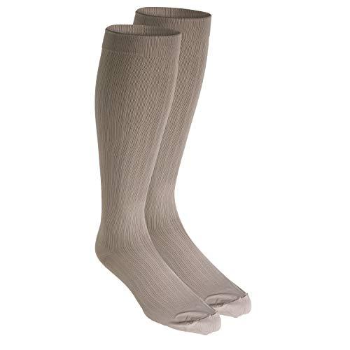 Truform Truform Compression Socks, 8-15 mmHg, Men's Dress Socks, Knee High Over Calf Length, Tan, Small