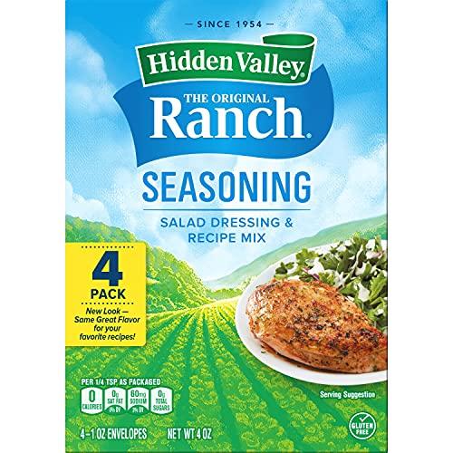 Hidden Valley Hidden Valley Original Ranch Salad Dressing & Seasoning Mix, Gluten Free, Keto-Friendly - 4 Packets (Package May Vary)