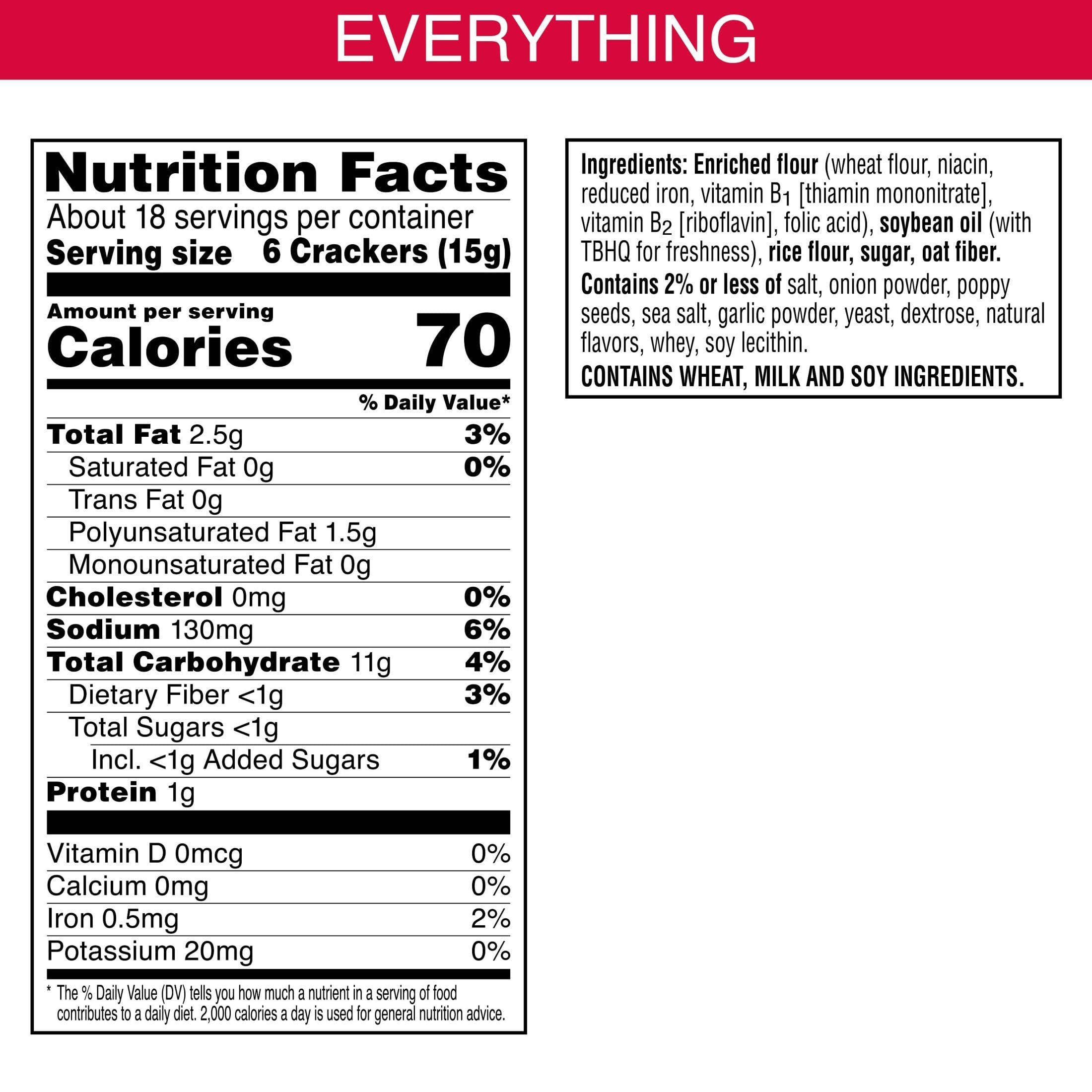 Town House Town House Pita Oven Baked Crackers, Party Snacks, Everything Flavor, 9.5oz Box (1 Box)