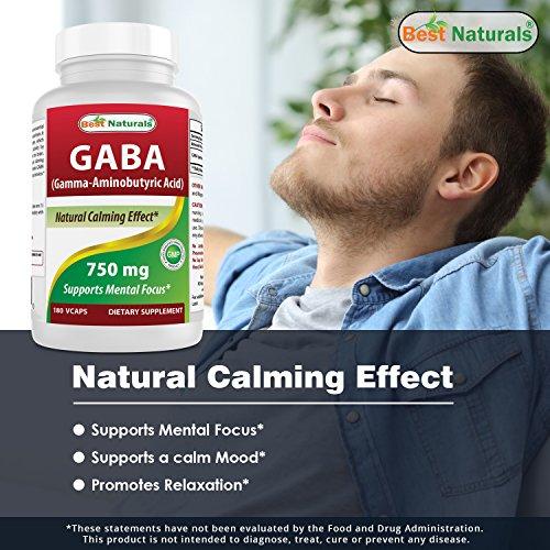 Best Naturals Best Naturals GABA Supplement 750mg & L-Theanine 200mg