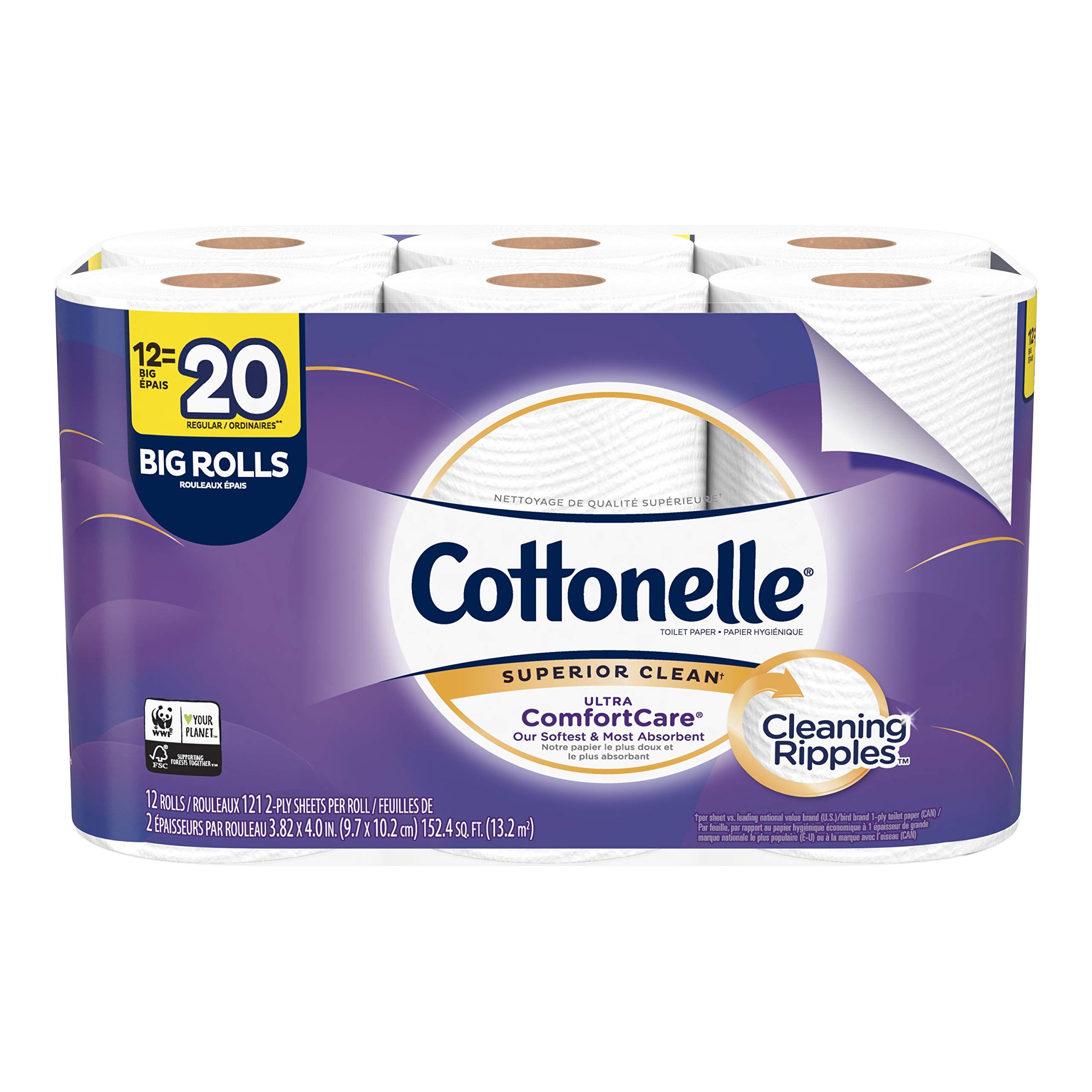Cottonelle Cottonelle Ultra ComfortCare Toilet Paper, Soft Bath Tissue, 12 Count of 121 Sheets Per Roll