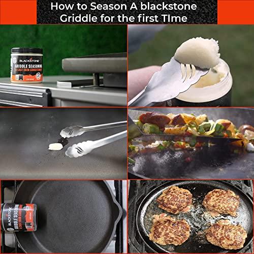 SATISFYING CUSTOMERS Blackstone 2-IN-1 Griddle & Cast Iron Seasoning Conditioner 6.5 OZ Effective Seasoning Rub Formula Food Safe Easy to Use Cleaner & Conditioner with Satisfying Customers Travel Tissue (2Pack)