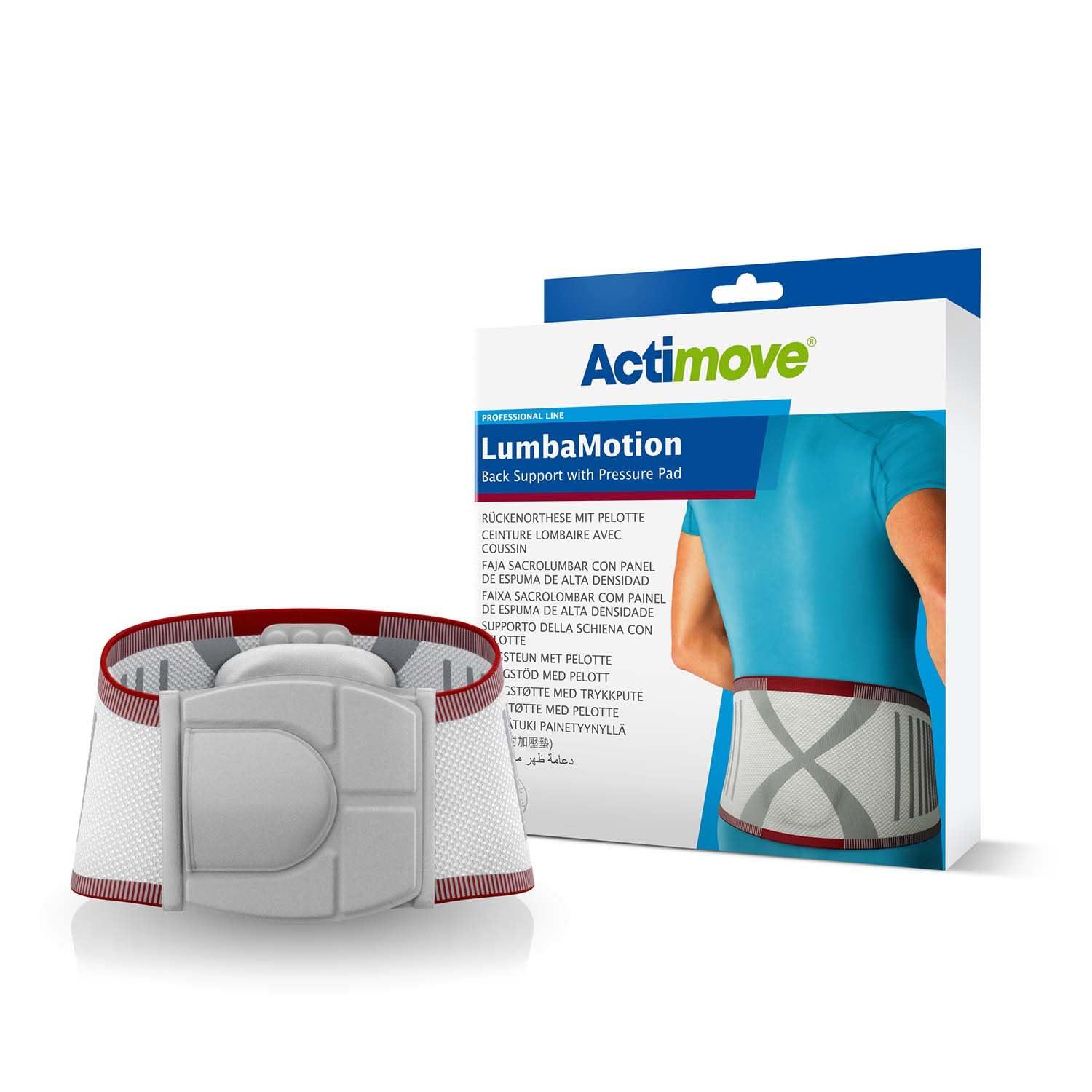 Actimove Actimove Professional LumbaMotion Back Support with Pressure Pad | Lumbar Sacral Support Belt for Lumbar Lower Back Support Belt for Sciatica, Herniated Disc, Scoliosis Back Pain Relief | White, X-Small