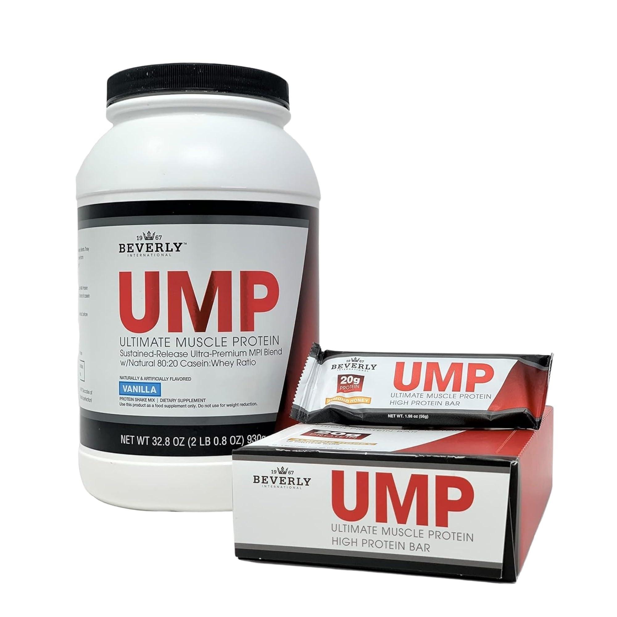 Beverly International Beverly International UMP Protein Powder, Vanilla. Unique Whey-Casein Ratio Builds Lean Muscle. Easy to Digest. No Bloat. (32.8 oz) 2lb .8 oz