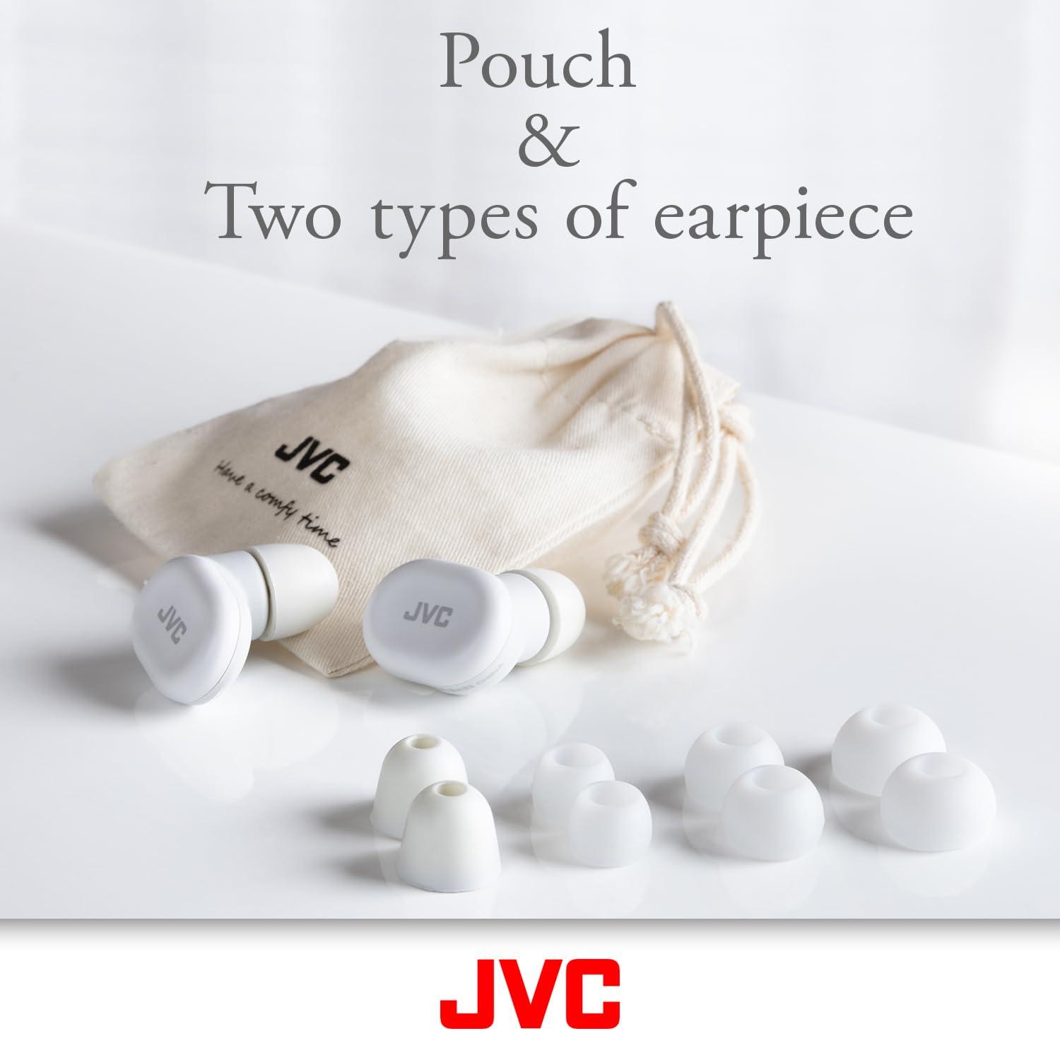 JVC JVC Ultimate Sleeping Earplugs, 35dB Noise Reduction, Water Resistance, Carrying case, Additional Ear-Pieces - EPS433 (White)