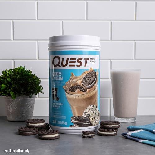 Quest Nutrition Quest Nutrition Cookies & Cream Protein Powder; 20g Protein; 1g Sugar; Low Carb; Gluten Free; 1.6 Pound; 24 Servings