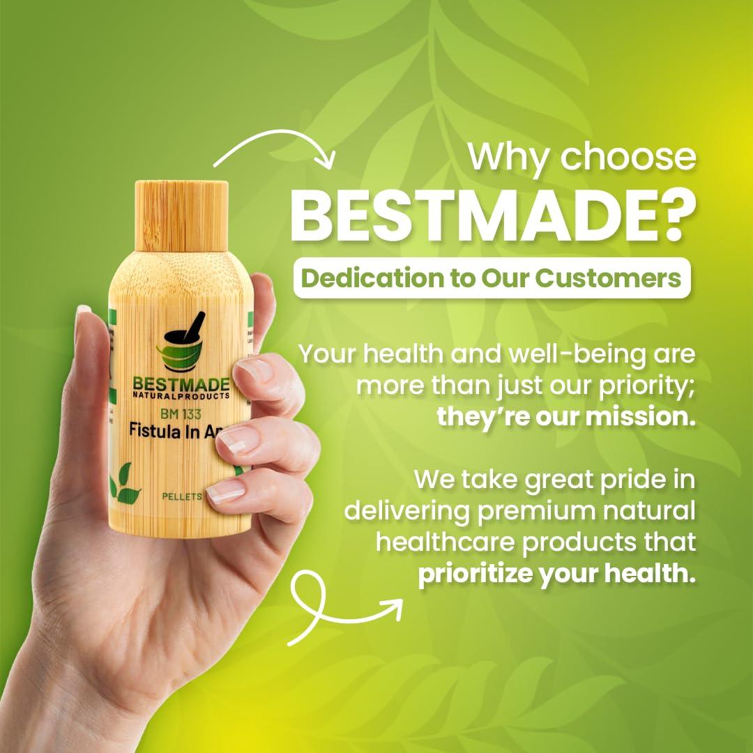 Bestmade Naturalproducts.com Fistula in Ano BM133 Pellets - Natural Remedy Discharge in Anus - Helps Normalize Bowel Movements & Relieve Throbbing Pains Drink with Water