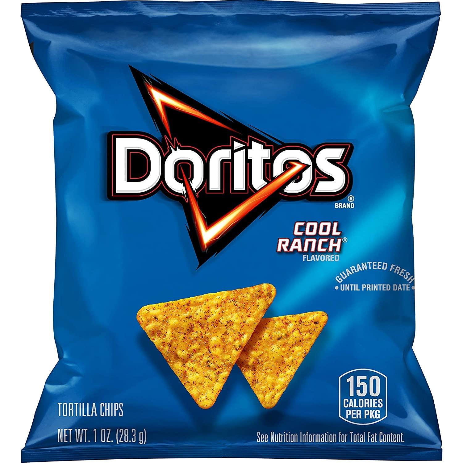 Frito Lay Frito-Lay Doritos Mix Variety Pack, Nacho Cheese & Cool Ranch, 1oz Bags (10 Pack)