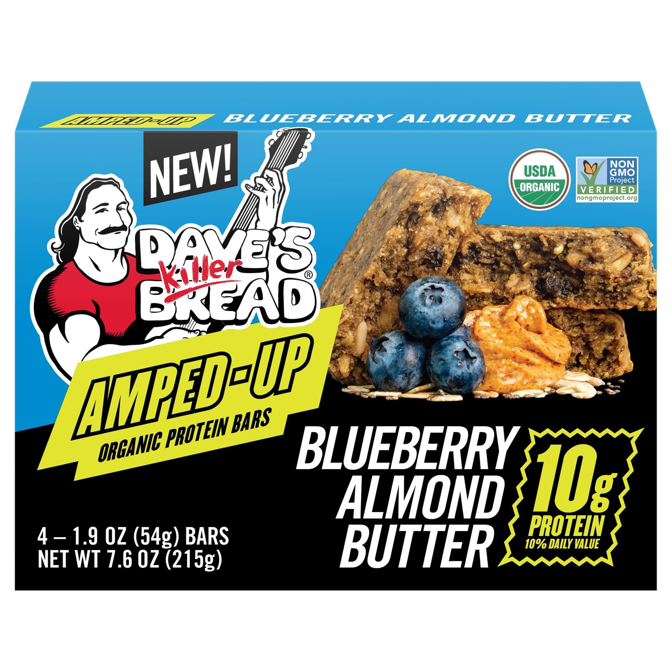 Dave\'s Killer Bread Dave\'s Killer Bread Amped-Up Blueberry Almond Butter Organic Protein Bars, 4 Count