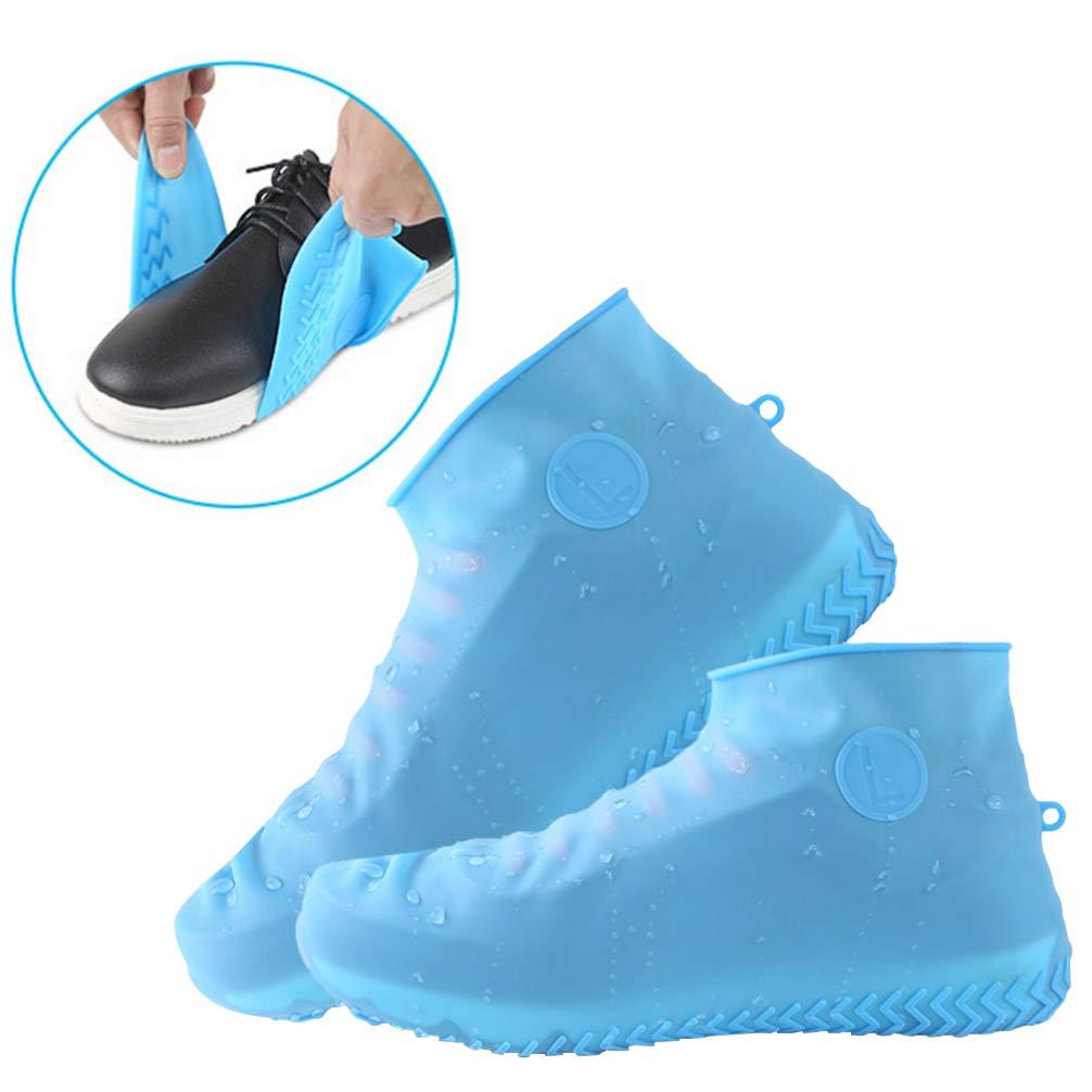 Healifty Healifty 1 Pair Shoe Covers for Rain Shoes Cover Silicone Shoe Covers Rainproof Shoe Protectors Anti-Slip Shoe Cover Rainproof Overshoes Silicone Shoes Case Rain Boots Women\'s Emulsion