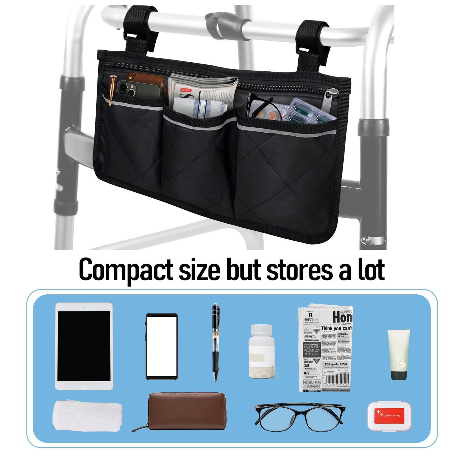 EasyVibe Foldable Stand IP Walker with Armrest Pad - Height Adjustable Aluminum Walkers, Standard Walker for Seniors, Elderly, Handicap, Platform Walker with Arm Support, Standing Upright Walker, Silver