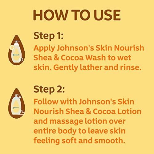 Johnson's Baby Johnson\'s Baby Skin Nourishing Moisture Baby Body Wash with Shea & Cocoa Butter, Hypoallergenic & Tear Free Baby Bath Wash, Paraben-, Dye-, Sulfate & Phthalate-Free, 20.3 fl. oz