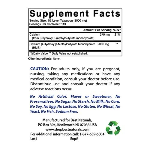 Best Naturals Best Naturals HMB (Beta-Hydroxy Beta-Methylbutyrate) Pure Powder 8 OZ