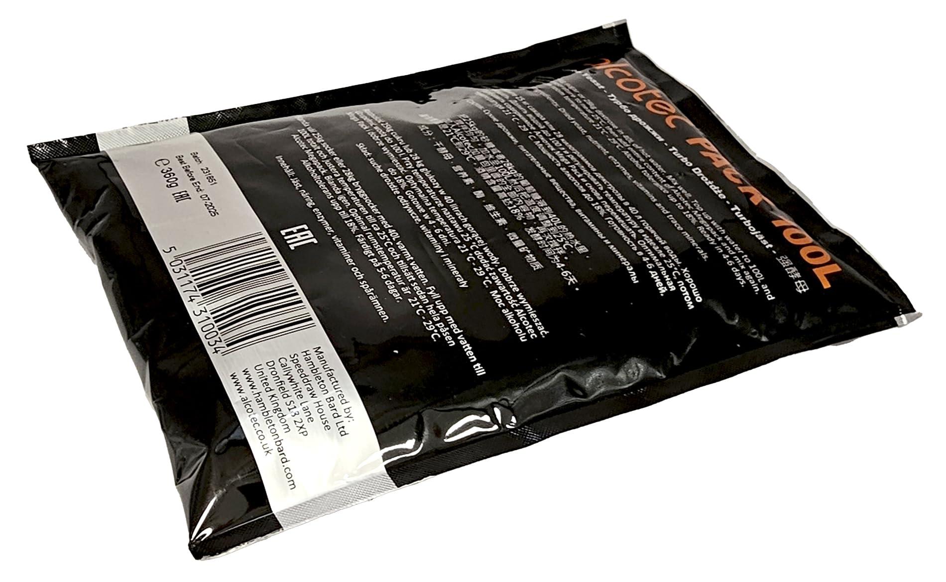 AlcoFermBrew Alcotec Mega Pack 100L Turbo Yeast All in One 18% 4-6 days