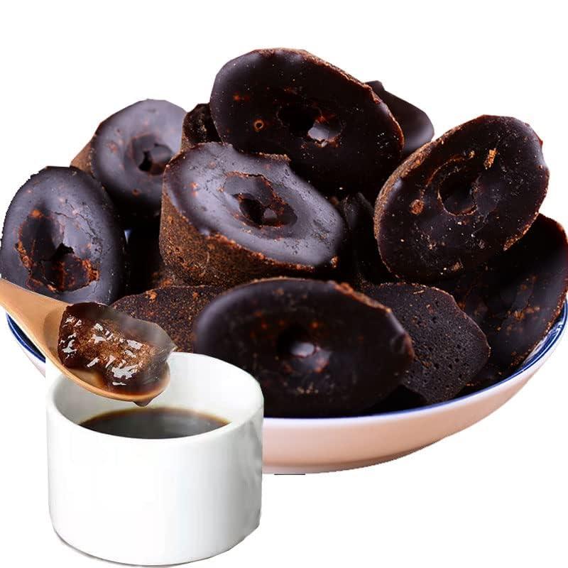 MIHUNTANG Black sugar 8.81oz Cubes Chinese Traditional Yuanbao black sugar- Handmade Pure Raw Sugarcane Dark Black Sugars 250g