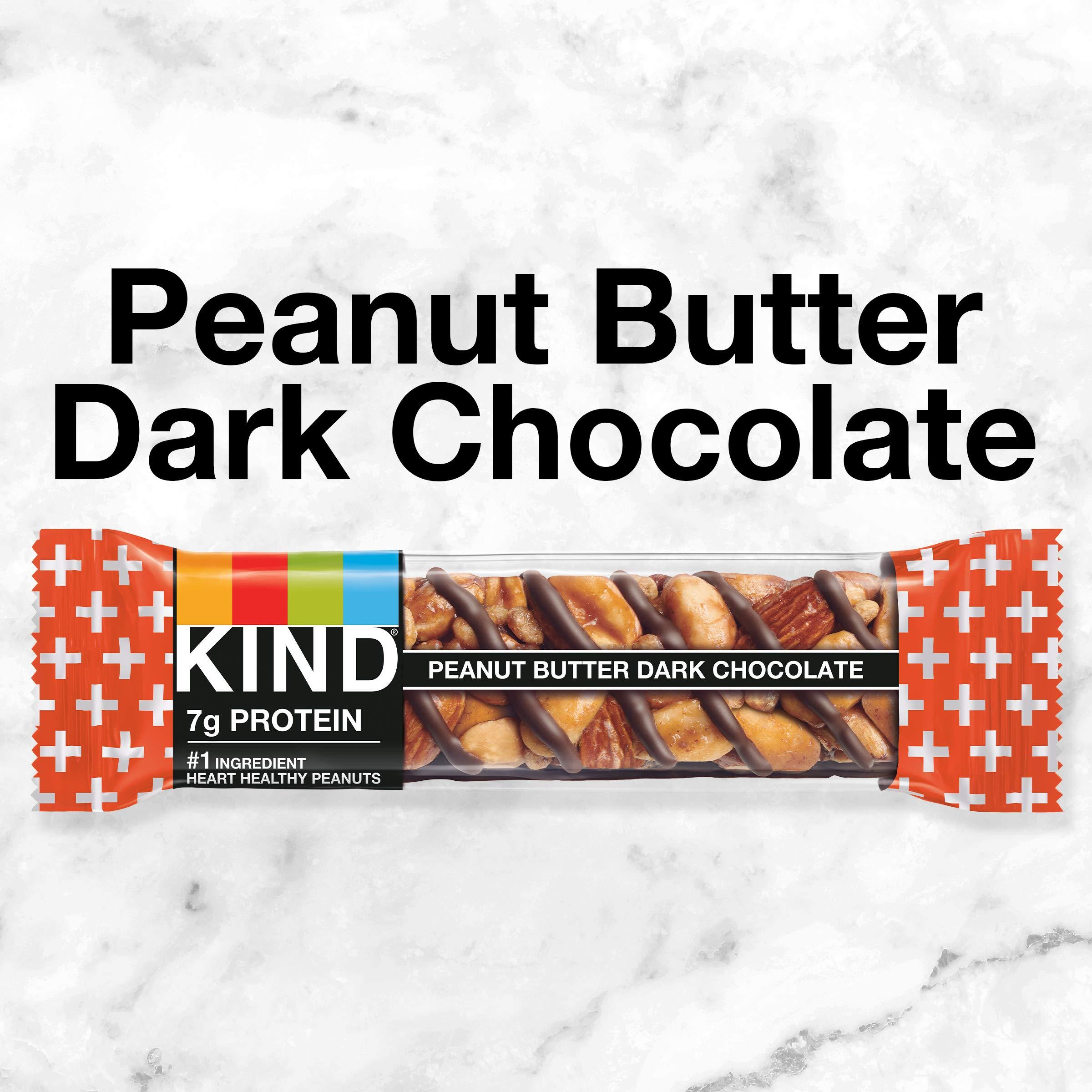 KIND KIND Nut Bars Favorites Variety Pack, Dark Chocolate Nuts and Sea Salt, Peanut Butter Dark Chocolate, Caramel Almond and Sea Salt, Up to 7g Protein, 12 Count