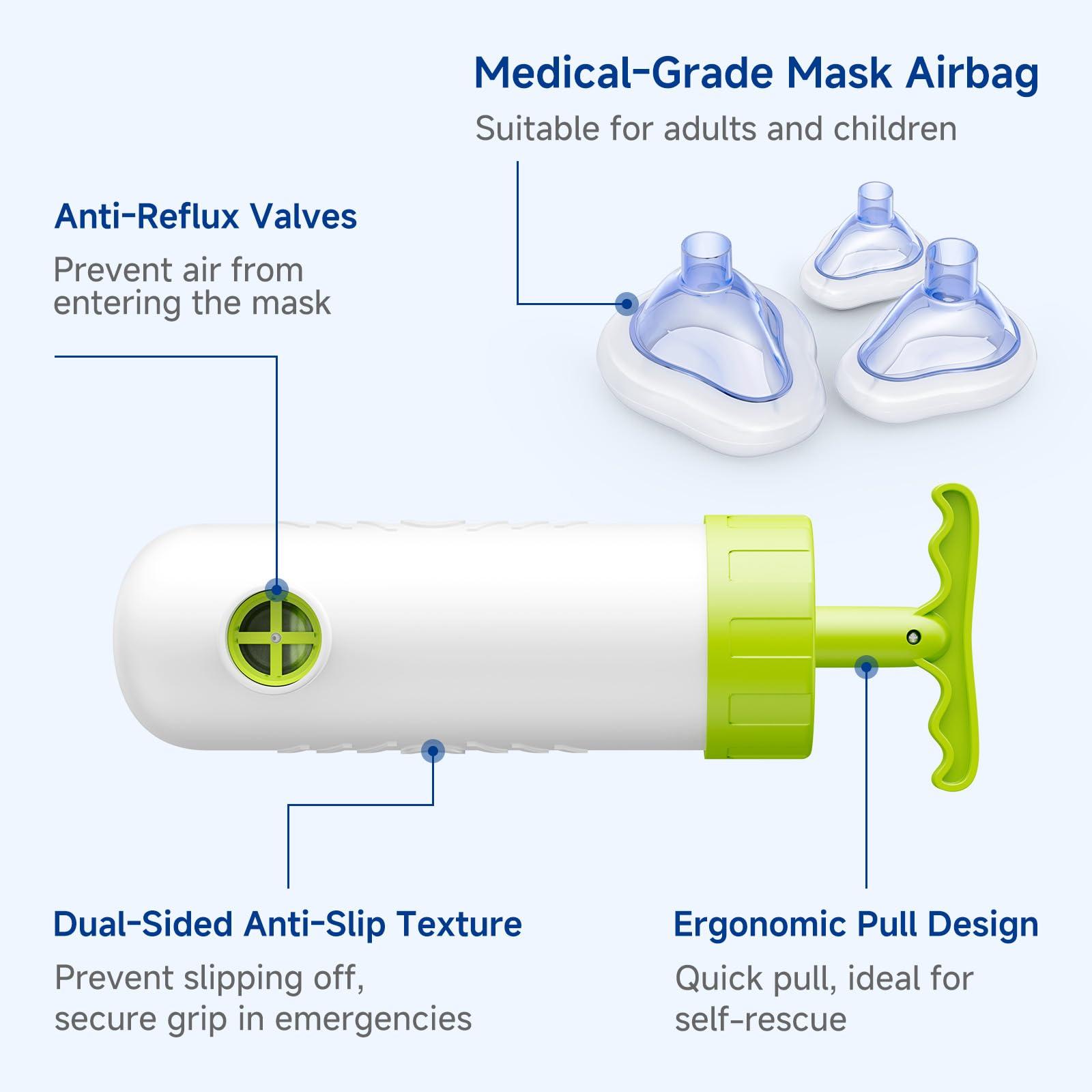 Mumany Mumany FSA HSA Choking Rescue Device,Portable Suction Rescue Device First Aid Kit for Kids and Adults, Portable Airway Suction Device f-Home Kit