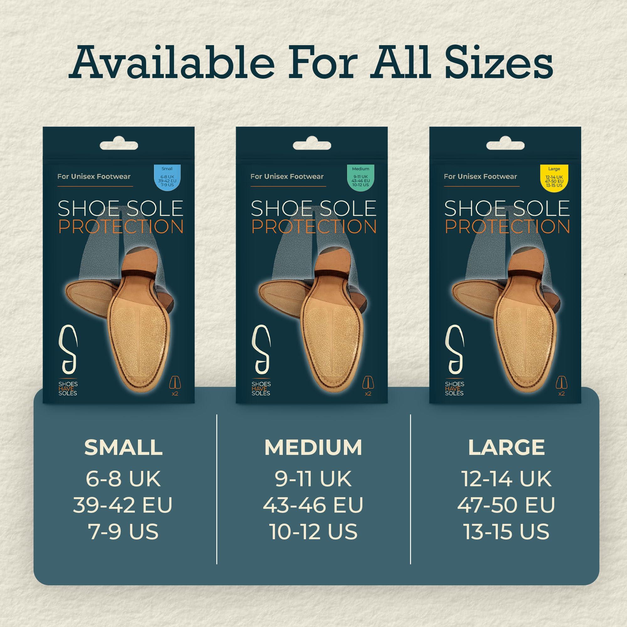 S SHOES HAVE SOLES Transparent Sole Protector, Anti Slip Shoe Grips to Help Cut Costs Due to Frequent Resoling, Non Slip Shoe Pads for Mens & Womens Footwear, Medium US 10-12 (EU 43-46) - Shoe Sole Protection