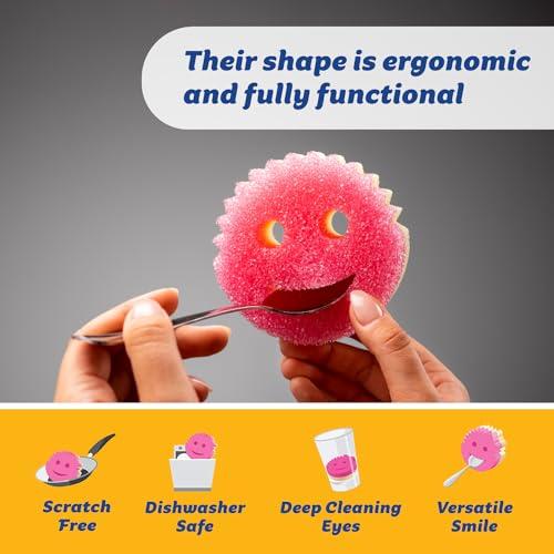 Scrub Daddy Scrub Daddy Scrub Mommy Sponges - Dish Scrubber + Non-Scratch Cleaning Sponges Kitchen, Bathroom + Multi-Surface Safe - Stain + Odor Resistant Dual-Sided Dish Sponges for Scrubbing (3 Count)