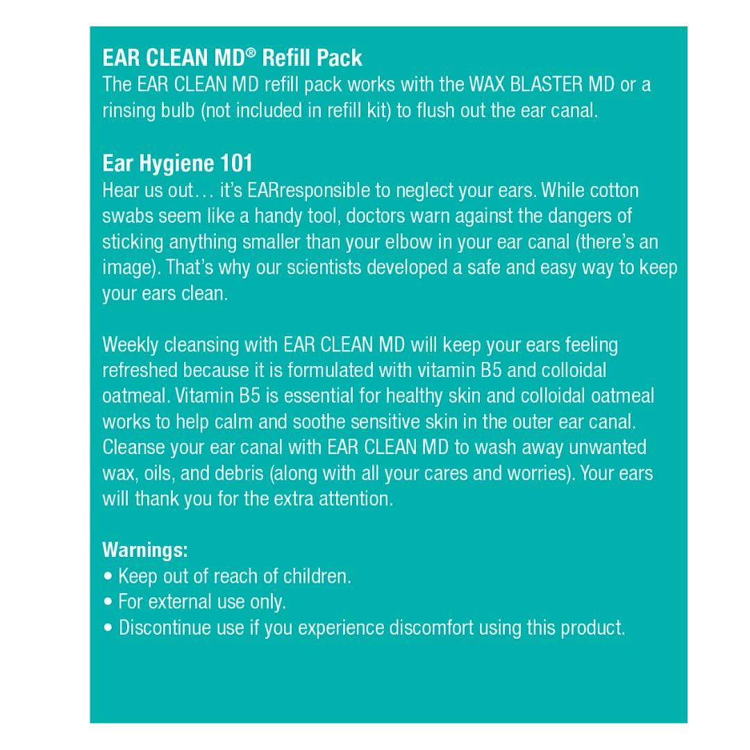 Earwax MD eosera Ear Clean MD Refill Pack - eosera Ear Clean MD Powder for Enhanced Ear Canal Care | 12 Packets | Weekly Maintenance for Optimal Ear Health