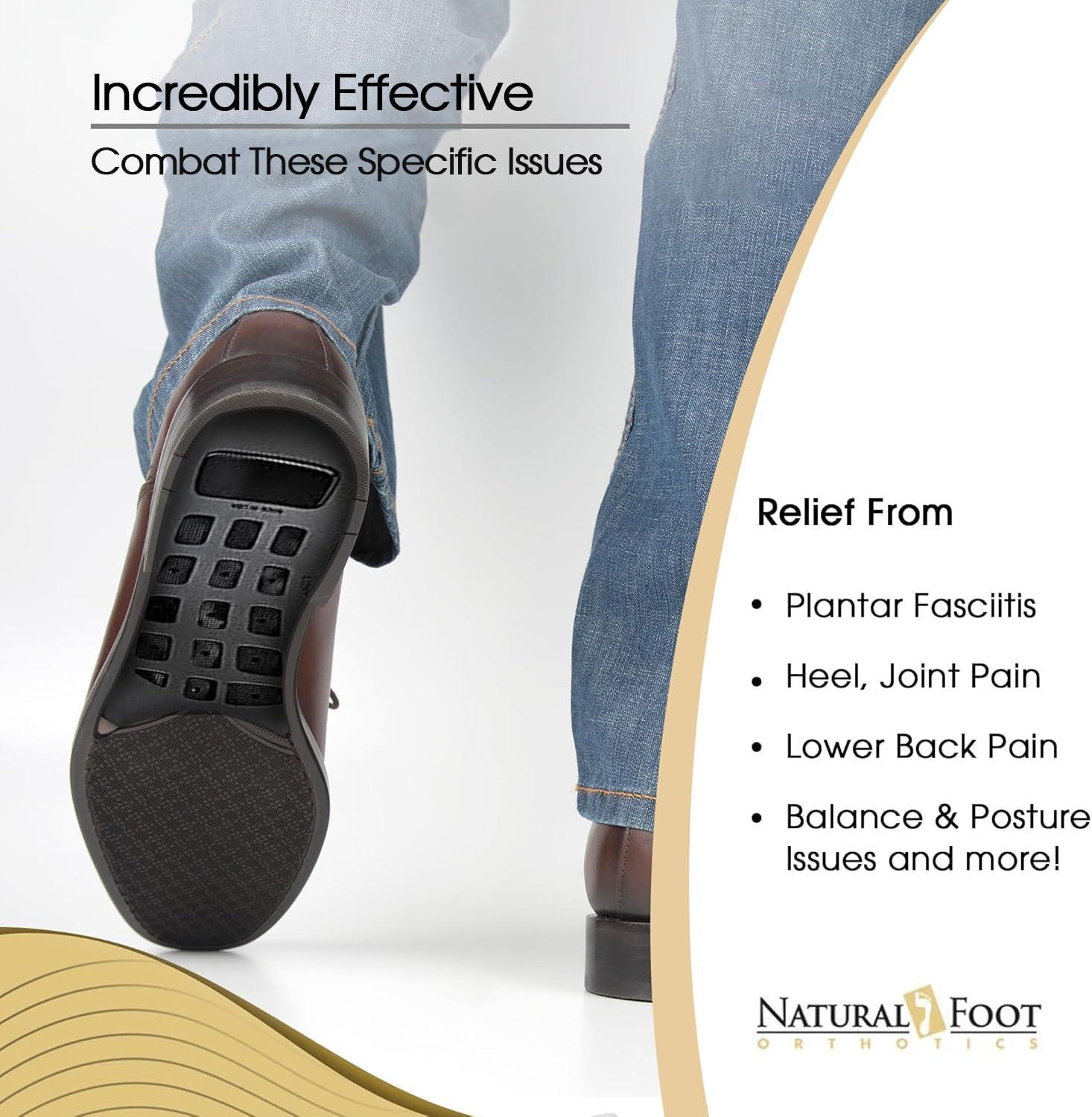 NATURAL FOOT ORTHOTICS Natural Foot Orthotics. Podiatrist Designed for Low to Flat Feet. Recommended for Plantar Fasciitis, Heel Spurs, Bunions, Neuromas, & Hammertoes. USA Made. Slim Stabilizer Arch Support Shoe Insoles