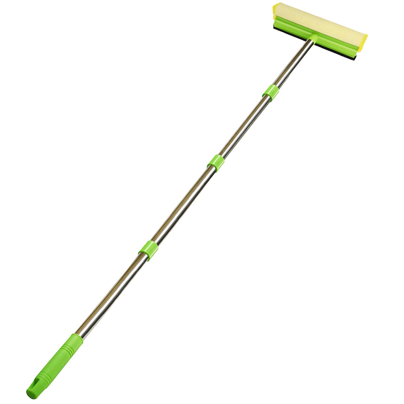 ITTAHO ITTAHO Window Squeegee, Squeegee for Window Cleaning, 2 in 1 Squeegee Window Cleaner with 58\'\' Long Handle,Window Washing Kit with Extension Pole for Shower, Windshield, Mirror, Gas Station, Glass