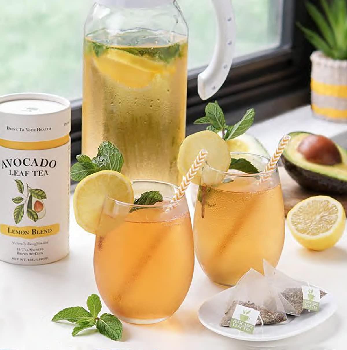 avocado leaf tea Avocado Leaf Tea Lemon Blend 2 Pack | Naturally caffeine-free | Healthy Herbal Tea | Immune Booster | Cold Brew or Hot Tea | 30 Tea Bags - 60 Servings (Gluten Free, & Non-GMO)