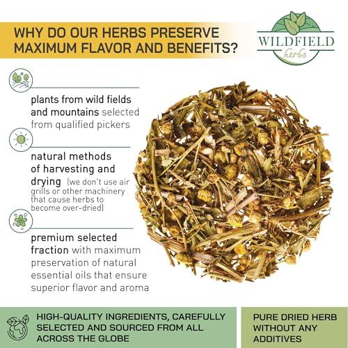 WILDFIELD HERBS 1.8 oz. Pishma Tea Tansy Flowers Herbal Tea (Tanacetum Vulgare L.) - 50g Dried Cut Tansy Flowers Herb Tea