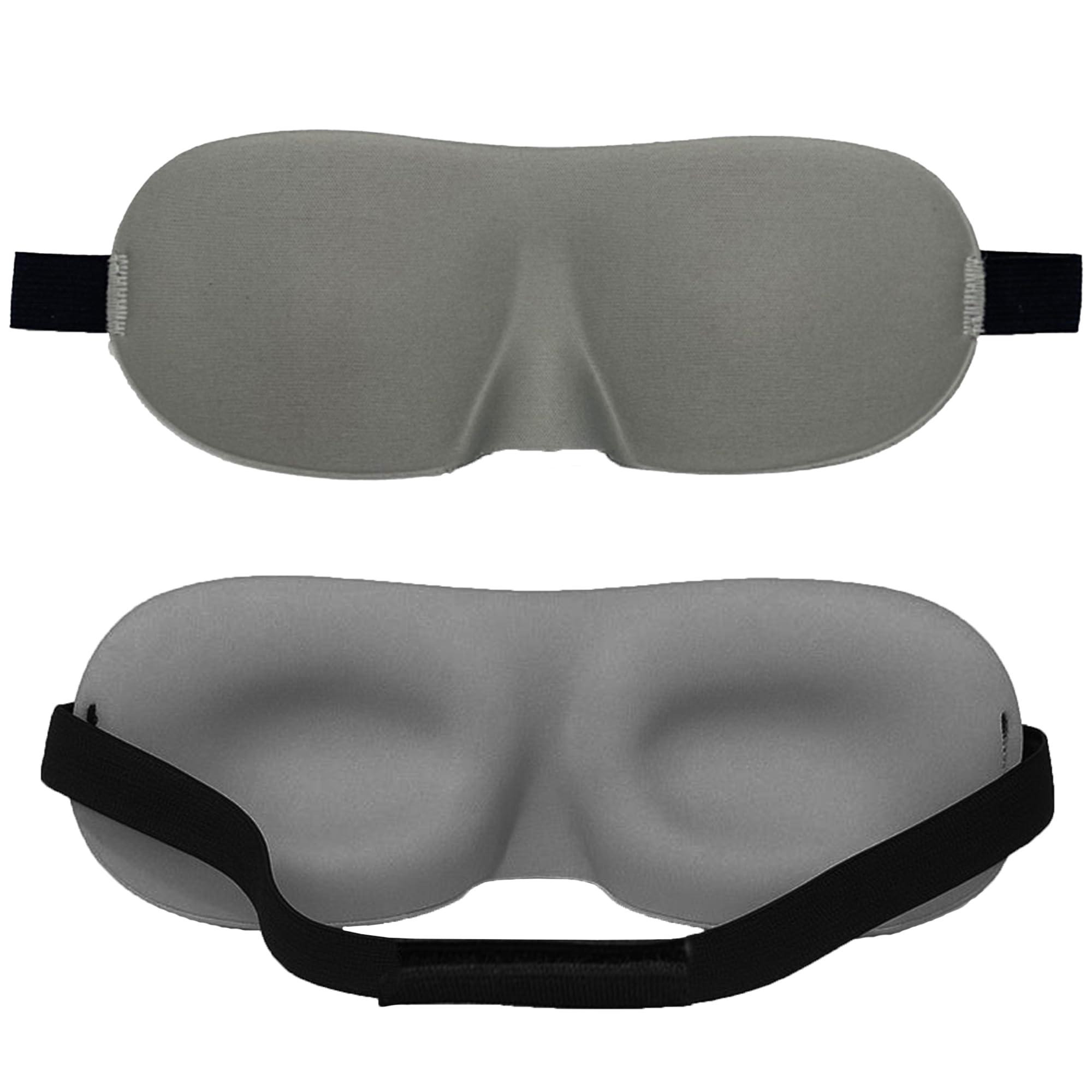 Trimming Shop 3D Contoured Eye Mask for Sleeping, Luxury Blindfold Sleep Mask with Adjustable Strap, Soft and Comfortable Night Eye Mask for Men Women, Light Blocking Eye Blinder for Travel Sleeping, Grey