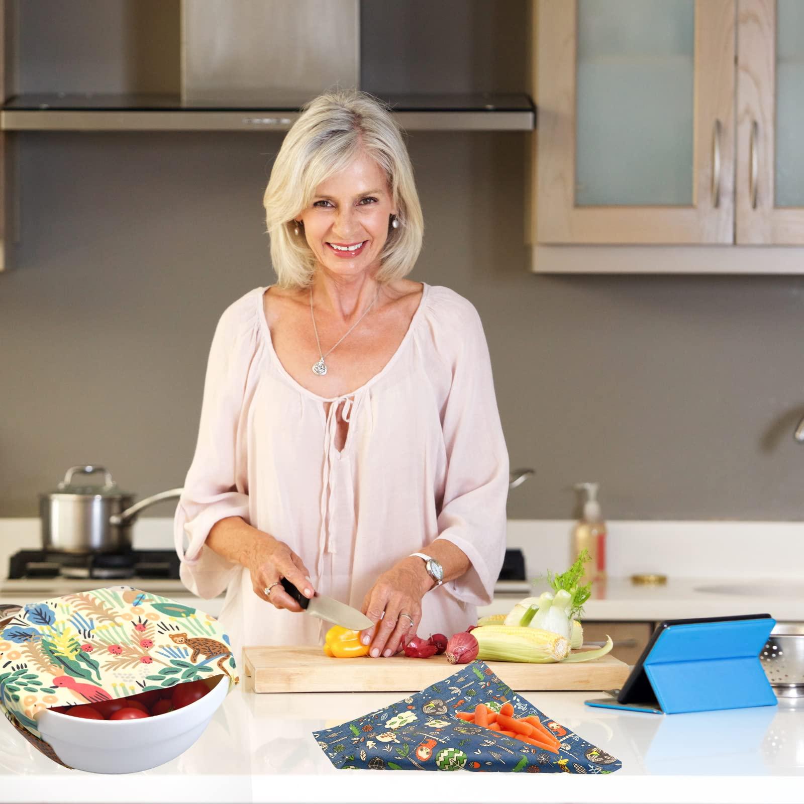 BYTTME Reusable Beeswax Wrap - 9 Pack Beeswax Wraps for Food, Eco-Friendly Beeswax Food Wraps, Bread Sandwich Food Wrap - Organic, Sustainable, Zero Waste, Plastic-Free Food Storage, 1XL, 3M, 5S