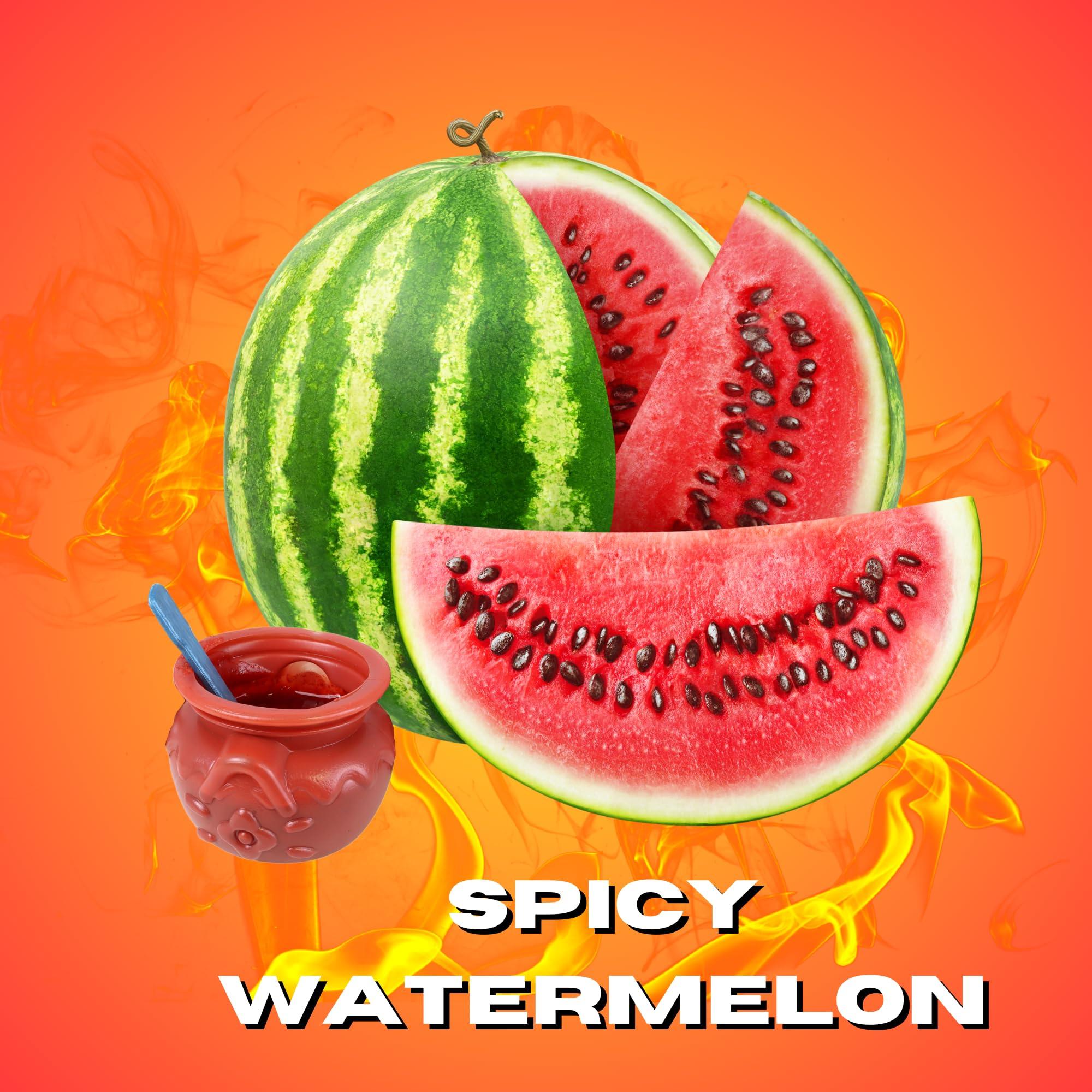 Needzo Spicy Watermelon Flavored Mexican Candy, Soft Liquid Sweets with Spoons, 3.17 Ounces (Pack of 3) (Spicy Watermelon)