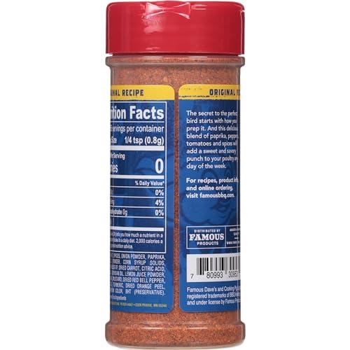 Famous Dave's Famous Dave\'s Seasoning Variety 3-Pack With Steak & Burger, Rib Rub For Beef or Pork, Chicken Rub, Grill Masters Delight