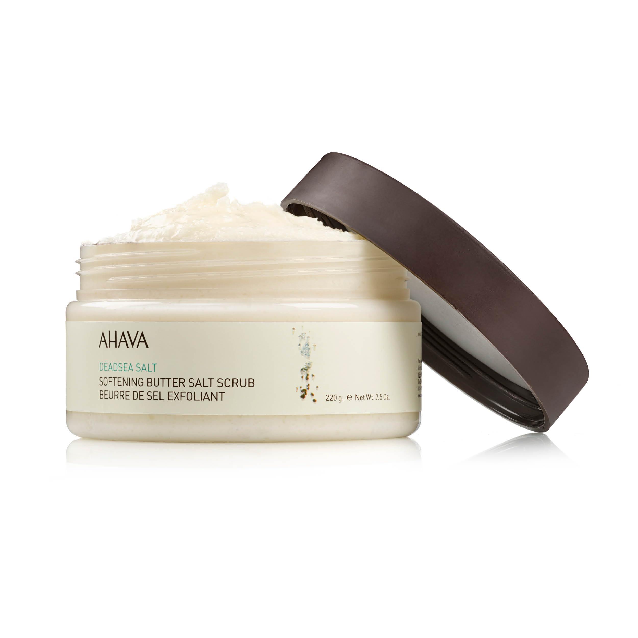 AHAVA AHAVA Dead Sea Salt Softening Butter Salt Scrub - Rich, Buttery Body Scrub for Smooth, Radiant Skin, Energizes Sensation for Body & Mind, with exclusive Osmoter, Jojoba & Coconut Oil, 7.5 Fl.Oz