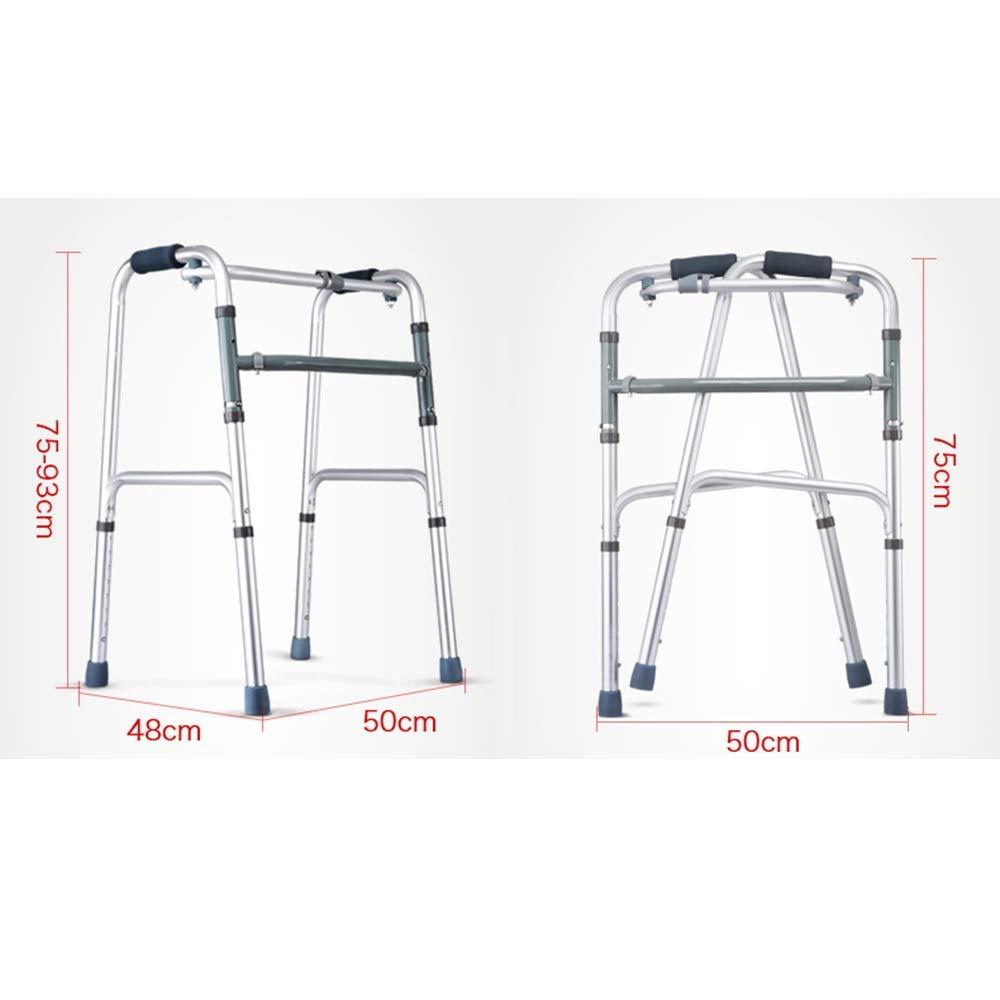 GFFFFFFJJJJJJJJJJJ Folding Rollator Four-Legged Walker for The Elderly Four-Legged Cane Sitting Bath Board + Potty + Casters Stainless Steel Auxiliary Walker