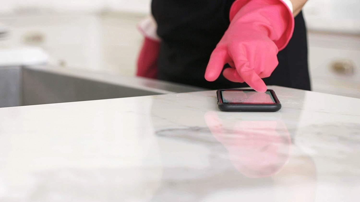 Casabella Casabella Premium Waterblock Cleaning Gloves - 6 Pair (12 Gloves) Pink - (Small)