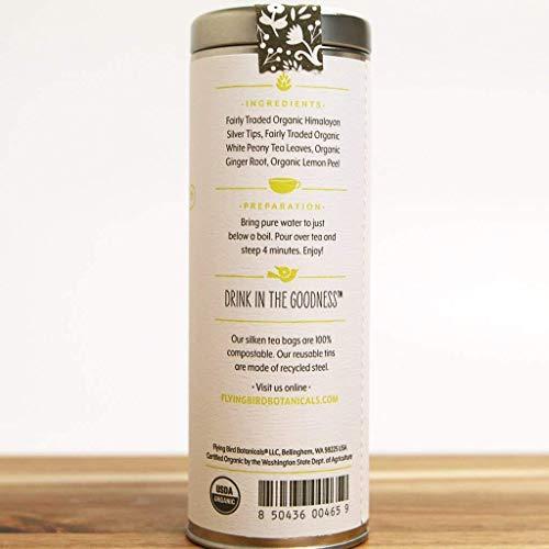 Flying bird botanicals FLYING BIRD BOTANICALS White Lemon Ginger Tea, 15 CT