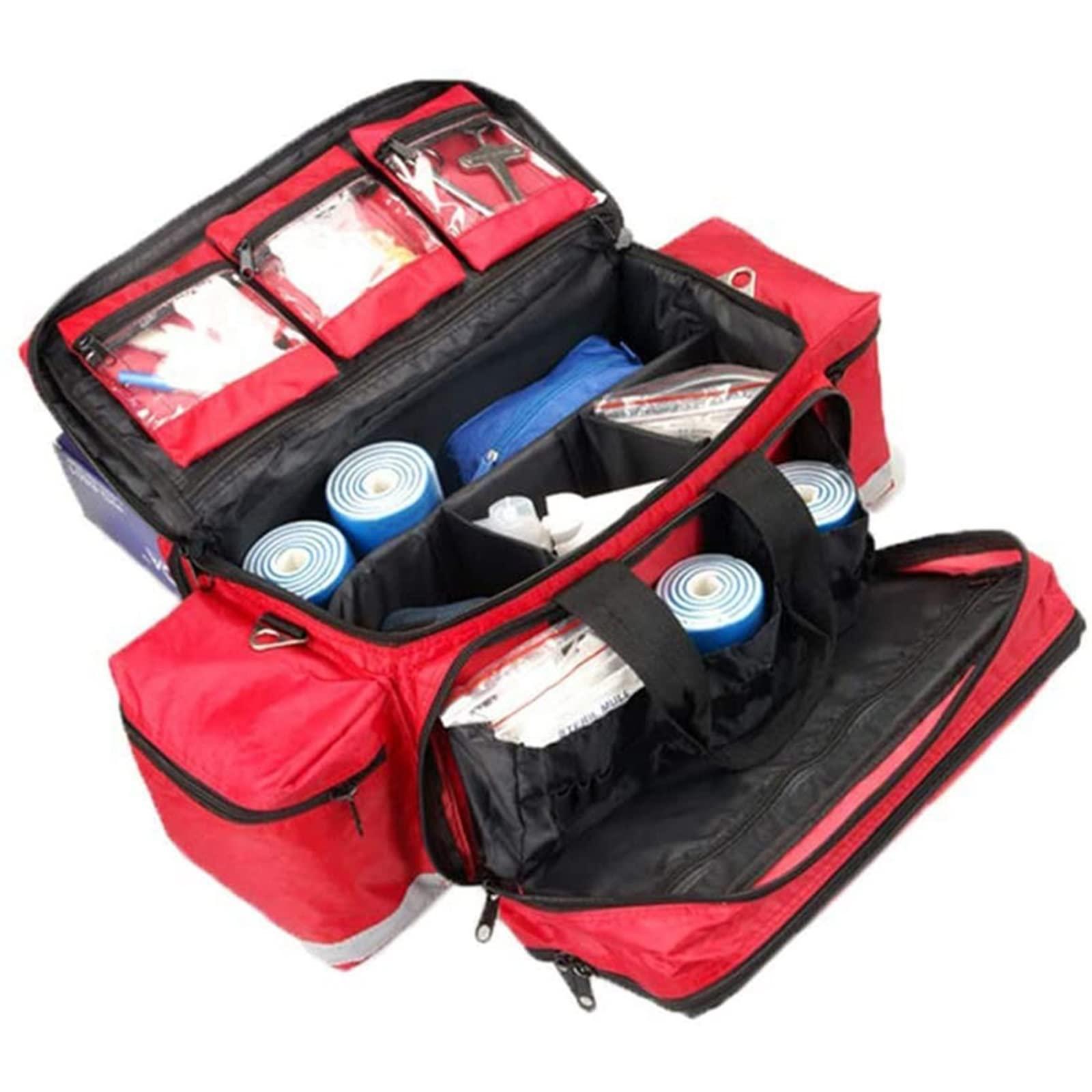IOCCIOBB IOCCIOBB Portable First Aid Bag, Large Capacity Medical Kit Complete Emergency Response Empty Trauma Bag, for Rescue, Nurse, Paramedic Multi Pockets Bag