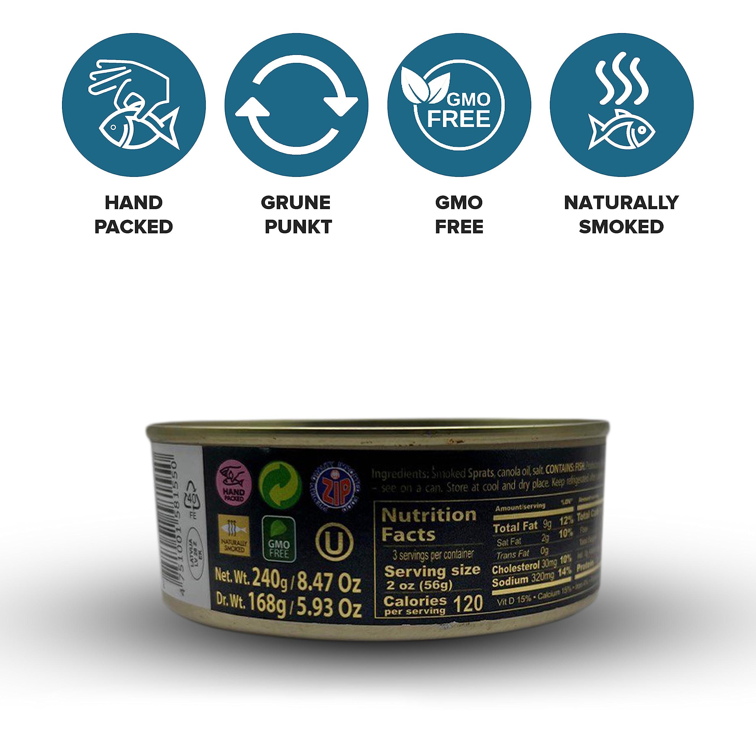 Riga Gold Riga Gold Shproti, Sprats in Oil, 8.4 ounces (pack of 2)