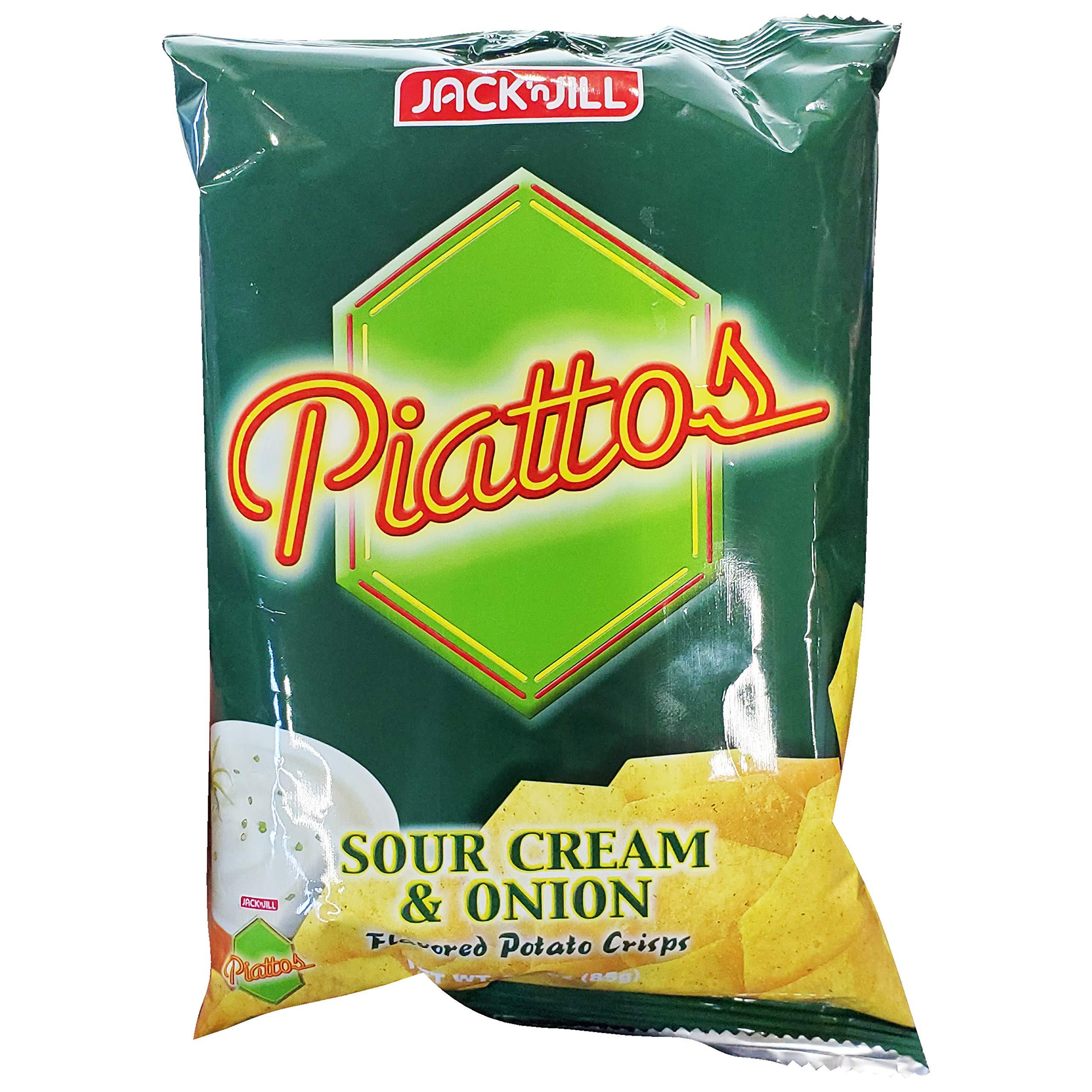 Jack \'n Jill Jack\'n Jill Piattos Sour Cream & Onion Flavored Potato Chips (6 Pack, Total of 18oz)