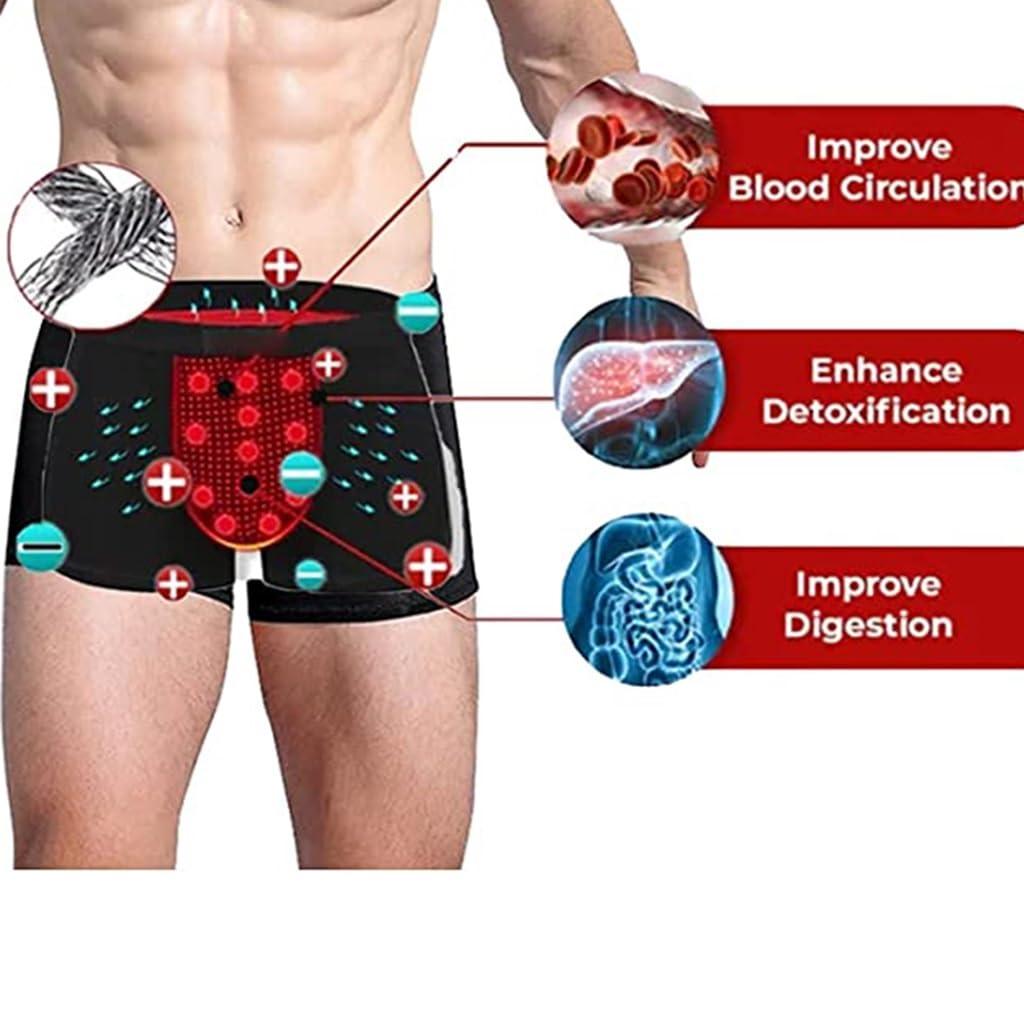 POCHY Men\'s Magnetic Underwear for Prostate Health Care Inner Pants Energy Field Therapy Boxer Briefs (Color : 3pcs, Size : XX-Large)