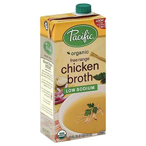 Pacific Natural Foods Pacific Broth, Chicken, Organic, Free Range, Low Sodium, 32 Oz. (Pack of 2)