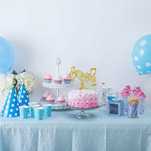 Birthday Queen Golden Glitter Music Cake Toppers, Music Cake Decoration for Girls, Music Symbol Notes Decorations, Happy Music Notes Cake Topper, Wedding / Baby Shower / Musical Theme Party Supplies